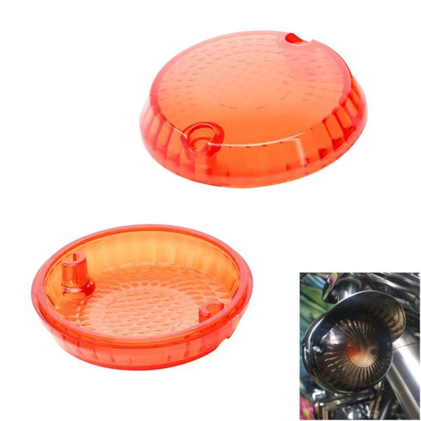 2x ターンシグナルレンズカバーキャップ   W650 Zn700-a1 Zn1100 アンバー用