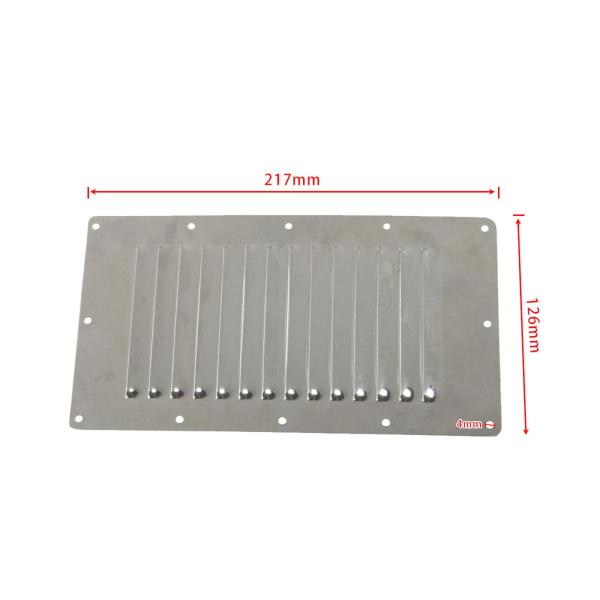 ステンレススチールルーバーベント、ルーバーグリルカバーベント、スペアパーツアセンブリは、Rvsヨット用の長方形エアベントグリルカバーを交換し