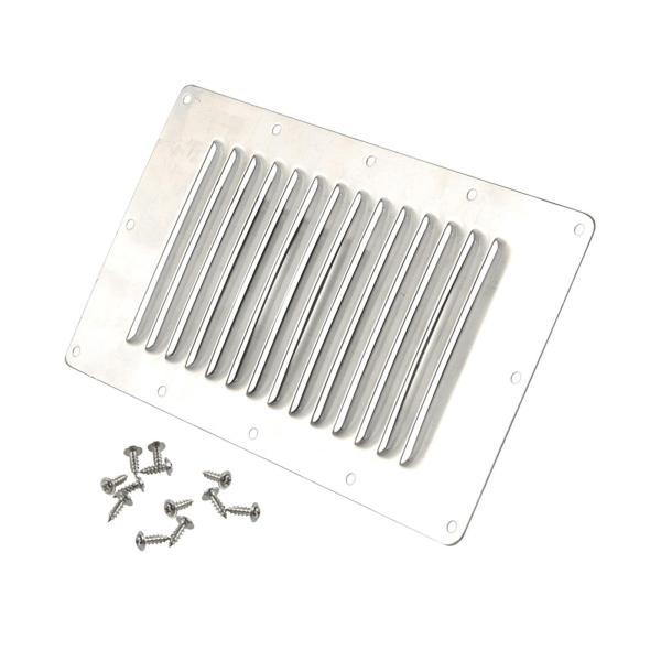 ステンレススチールルーバーベント、ルーバーグリルカバーベント、スペアパーツアセンブリは、Rvsヨット用の長方形エアベントグリルカバーを交換し