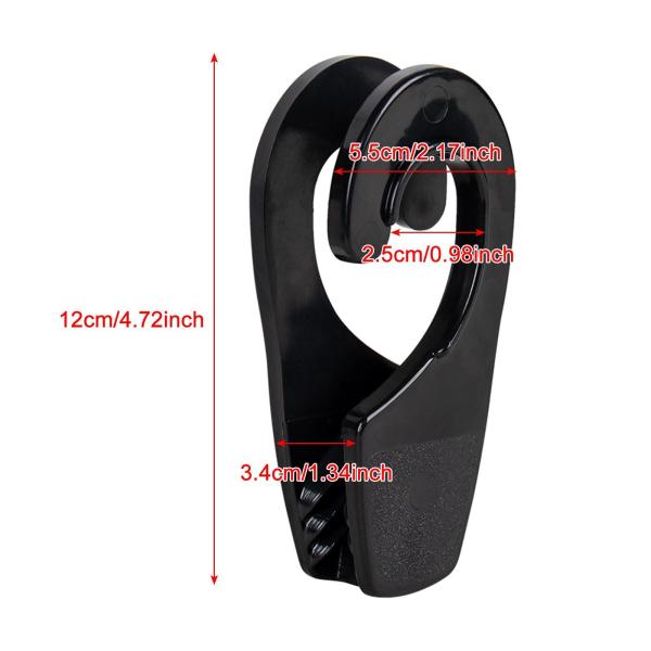 マリンボートレールフェンダーバンパーフック黒色簡単に取り付けられるアジャスタークリップ 25 ミリメートル