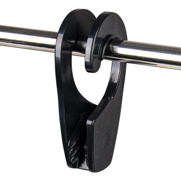 マリンボートレールフェンダーバンパーフック黒色簡単に取り付けられるアジャスタークリップ 25 ミリメートル