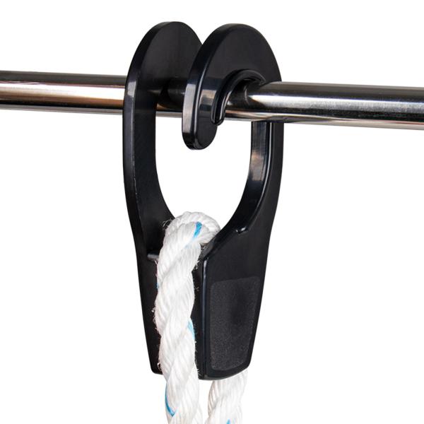 マリンボートレールフェンダーバンパーフック黒色簡単に取り付けられるアジャスタークリップ 32 ミリメートル