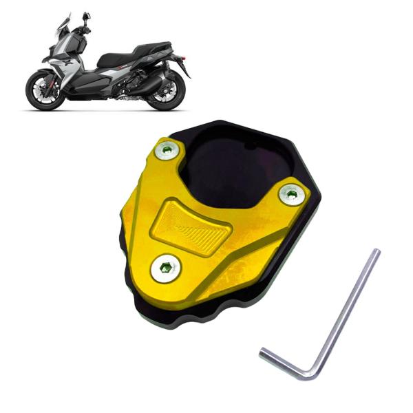 オートバイサイドスタンドフットパッドサポート C400GT  2019-2021 頑丈なイエロー
