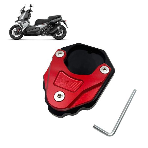 オートバイサイドスタンドフットパッドサポート C400GT  2019-2021 頑丈なレッド