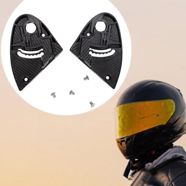 バイクヘルメットベース 交換用 頑丈 取り付け簡単 修理ツール スペアパーツ ネジ付き アクセサリー レンズベースプレート 2個