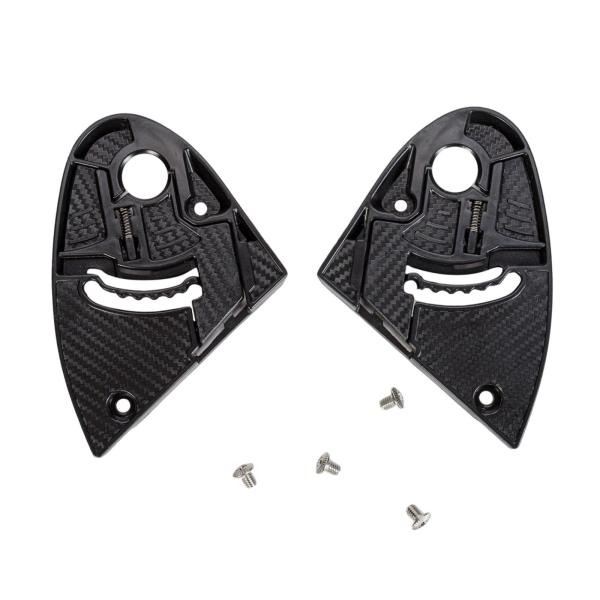 バイクヘルメットベース 交換用 頑丈 取り付け簡単 修理ツール スペアパーツ ネジ付き アクセサリー レンズベースプレート 2個