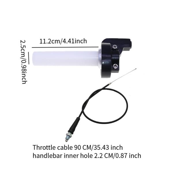 汎用 22mm ツイストスロットルグリップとケーブル ダートピットバイク オートバイ用交換部品 簡単な組み立て 90cm ケーブル交換