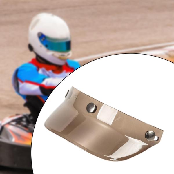 オートバイヘルメットバイザーピークシールドサンシェードプロテクター3/4ヘルメット用ブラウン