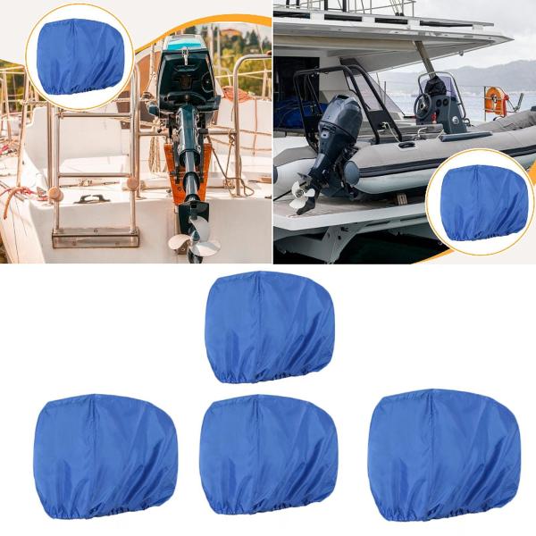 船外機カバー 防風 ブルー 保護カバー モーターエンジン ハーフカバー 15HP