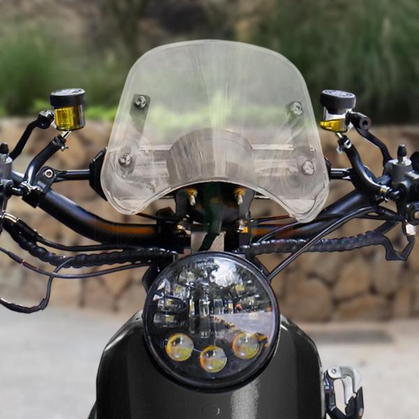 バイク用フロントガラス ヴィンテージ交換用 マウントブラケット付き クリアで取り付け簡単