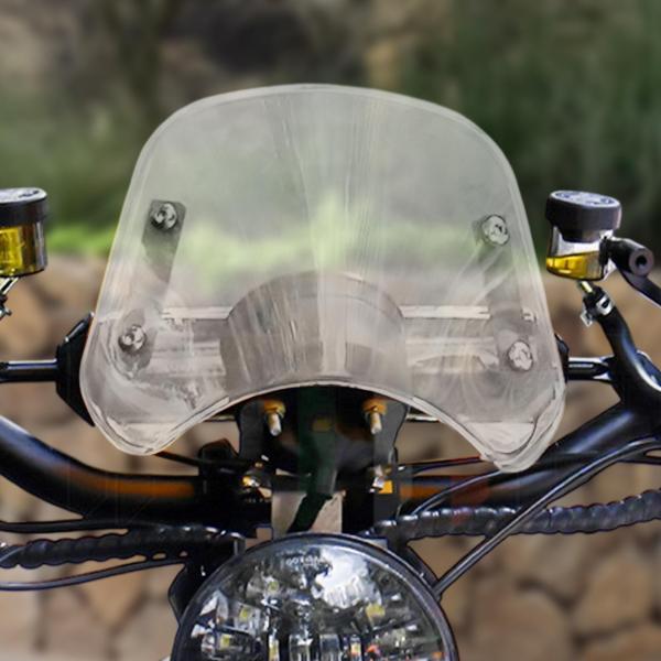バイク用フロントガラス ヴィンテージ交換用 マウントブラケット付き クリアで取り付け簡単