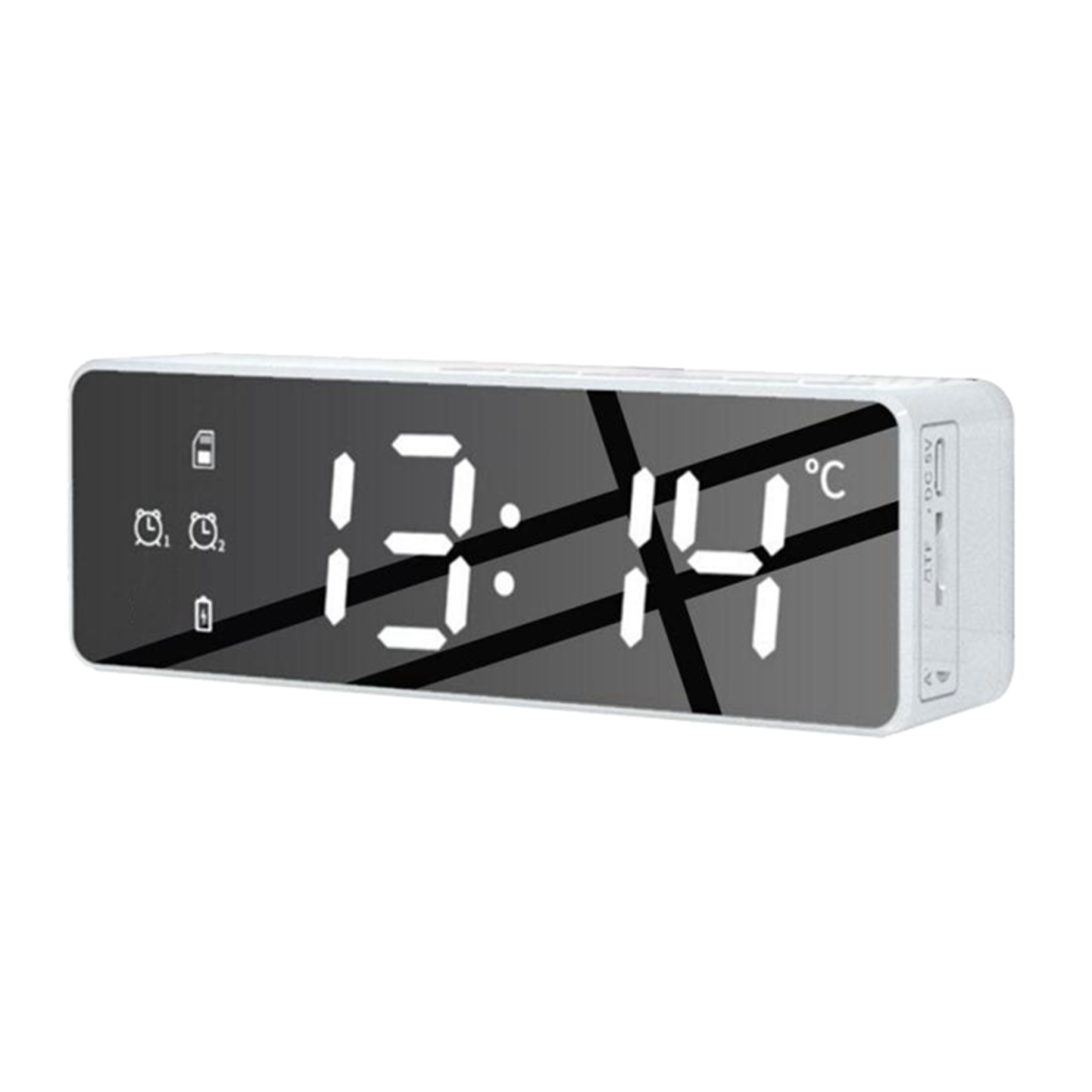 大アラーム時計ledデジタル表示デュアルusb充電ポートで高齢者のためのシンプルなベッドサイドビッグ番号アラーム時計寝室用｜stk-shop｜03