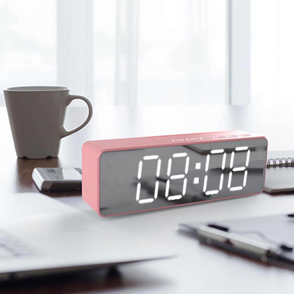 大アラーム時計ledデジタル表示デュアルusb充電ポートで高齢者のためのシンプルなベッドサイドビッグ番号アラーム時計寝室用｜stk-shop｜04