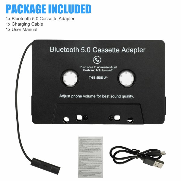 カセットアダプター Bluetooth 車載 オーディオ 音質良い ステレオ auxアダプタ プレミアム カセット 補助アダプター
