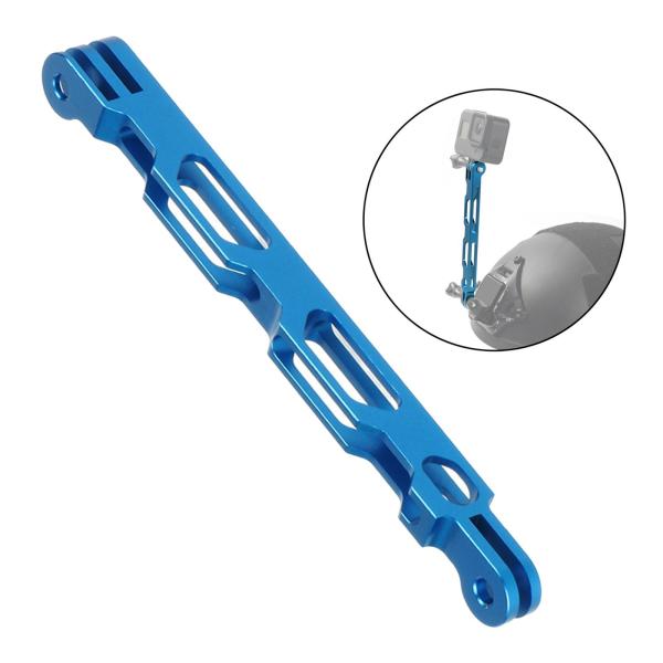 Goproアクションカメラブルー用アルミニウム合金エクステンションアームポールマウントホルダー