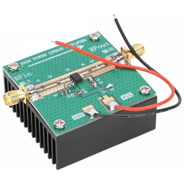 ヒートシンク付きRFパワーアンプ、動作周波数400-2700MHz増幅モジュール1W RF2126 RF対数検出器、FMアマチュア無線用