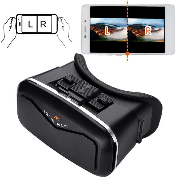 ユニバーサルVRヘッドセット、4〜6インチの携帯電話用の目の保護モバイルゲームギフトバーチャルリアリティゴーグル、ゲームビデオTVキッズ＆ア