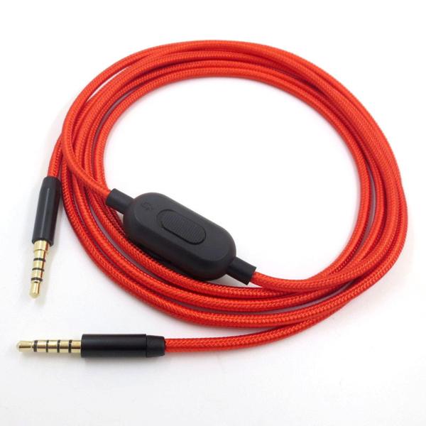 AstroA10A40用6.5フィートゲーミングヘッドセットオーディオケーブルインラインボリュームコントロール編組線