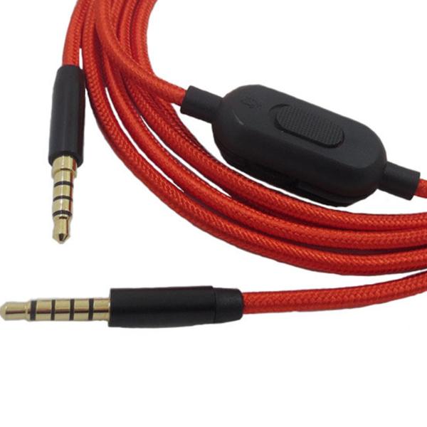 AstroA10A40用6.5フィートゲーミングヘッドセットオーディオケーブルインラインボリュームコントロール編組線