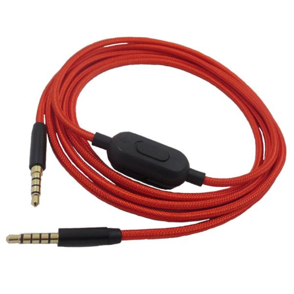 AstroA10A40用6.5フィートゲーミングヘッドセットオーディオケーブルインラインボリュームコントロール編組線