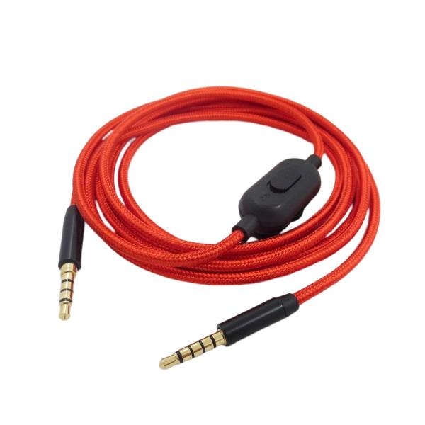 AstroA10A40用6.5フィートゲーミングヘッドセットオーディオケーブルインラインボリュームコントロール編組線