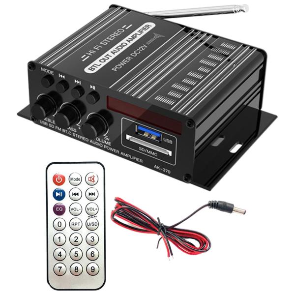 ノートブック用2チャンネルカーアンプ入力ポートUSB/SD/RCAワイヤレス