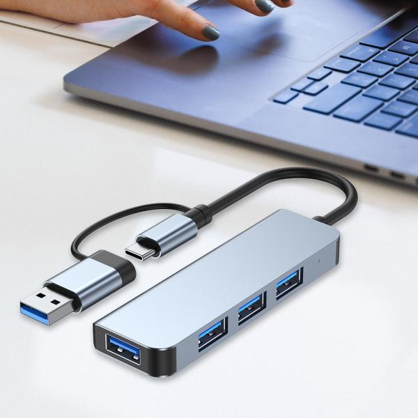 USB 3.0 ハブ  アルミニウム合金, スプリッター ステーション エクステンション ステーション ドッキング エクスパンション 