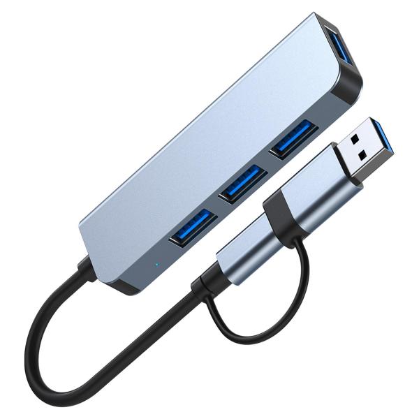 USB 3.0 ハブ  アルミニウム合金, スプリッター ステーション エクステンション ステーション ドッキング エクスパンション 