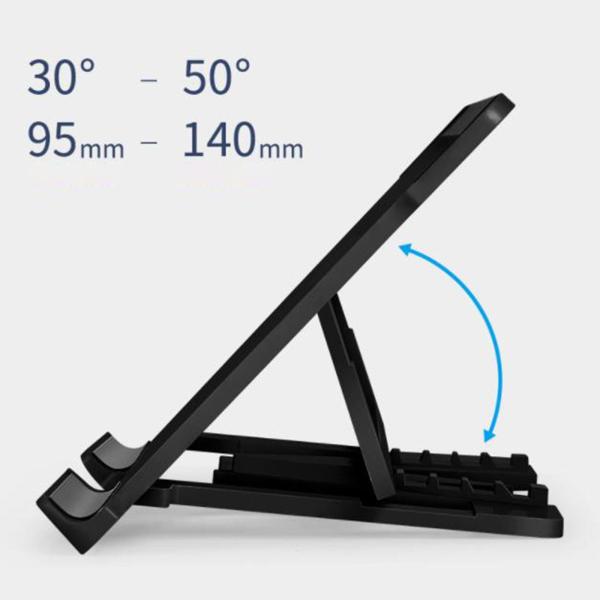携帯用調節可能なラップトップの立場のアルミニウムFoldableアクセサリの普遍的な黒