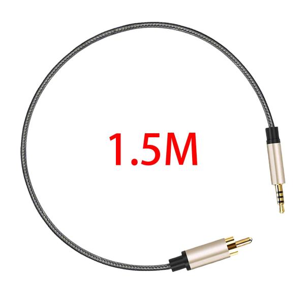 オーディオケーブル 3.5mm - オス  アダプター ナイロン編組 タブレットスピーカー用 1.5m