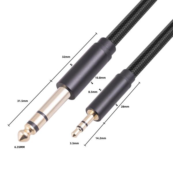 オーディオ コンバーター 3.55 から 6.35mm 1/8 インチから 1/4 インチ、イヤホン ミキサー テーブル 2M 用