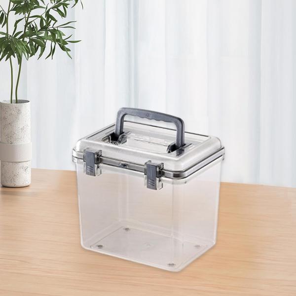 カメラ保護ケース ハンドル付き 透明 防水 ドライボックス 耐久性 20cmx16cmx18cm