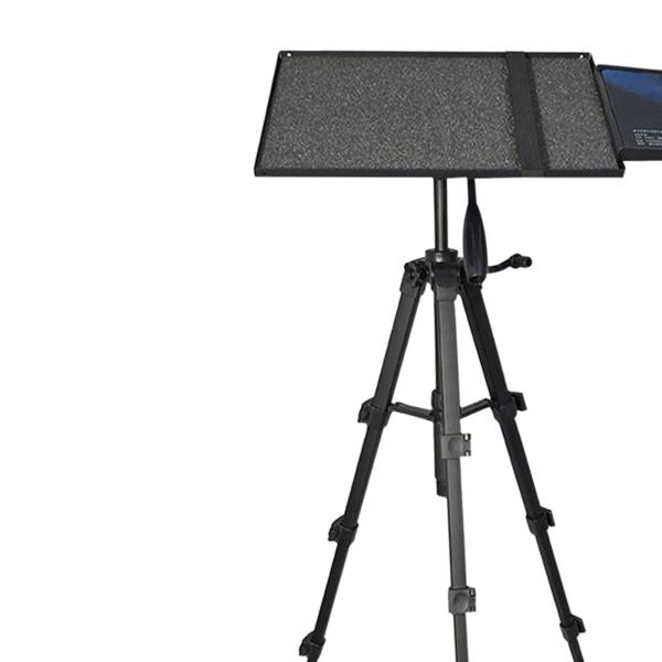 ユニバーサルプロジェクター三脚スタンド、キャンプ用タブレットワークステーショントレイ回転可能