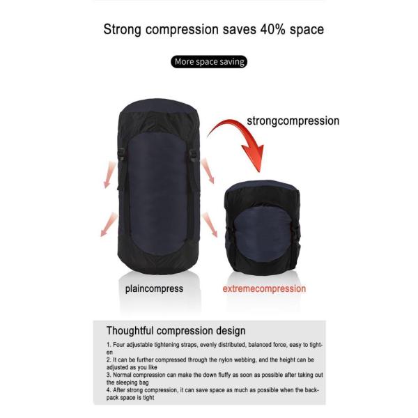圧縮袋 寝袋 衣類用 丈夫なポーチ 収納袋 レッド S