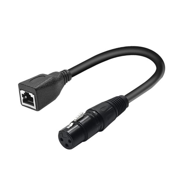 XLR 3Pin - RJ45 メス アダプター ケーブル コネクタ コード、XLR - RJ45 アダプター ケーブル、Dmx イーサネッ