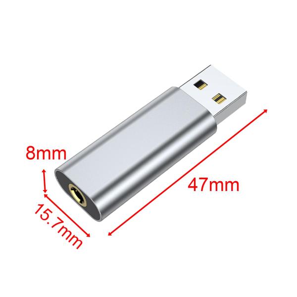 USB から 3.5mm オーディオ ジャック アダプター 外部サウンド カード ポータブル アルミニウム合金 ミニ オーディオ コンバータ