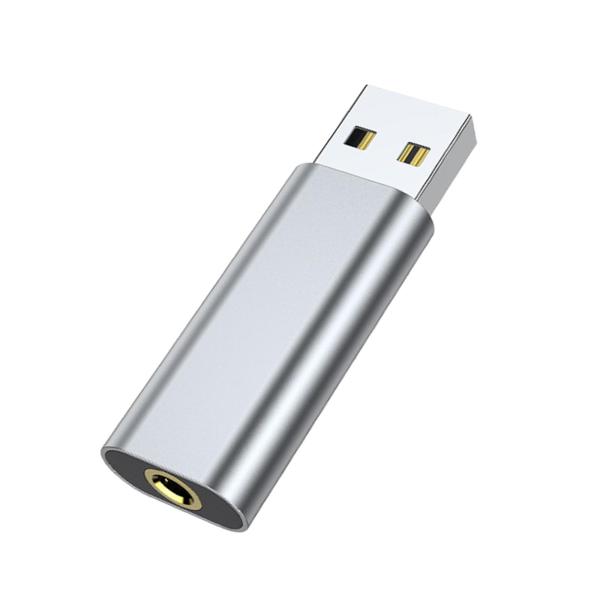USB から 3.5mm オーディオ ジャック アダプター 外部サウンド カード ポータブル アルミニウム合金 ミニ オーディオ コンバータ