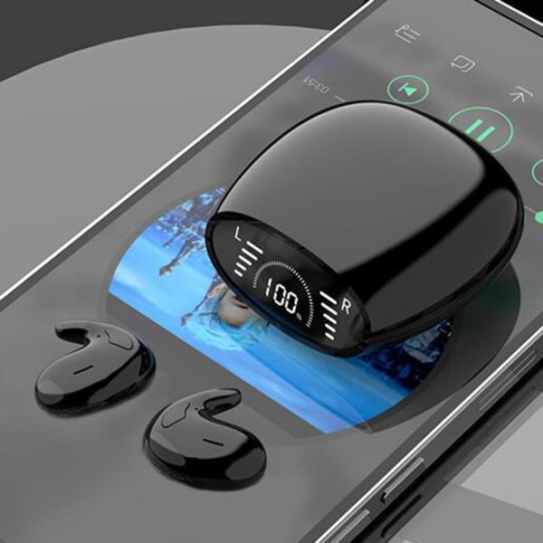 ワイヤレスインイヤー V5.1 ポータブルインビジブルスリープイヤフォン、ドライビングゲームジム肌色用