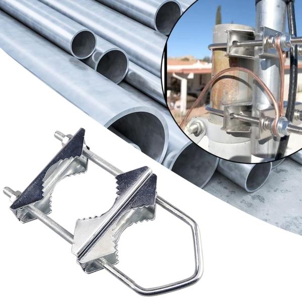 アンテナ マスト クランプ U ボルト パイプ クランプ アセンブリ ハードウェア耐久性のある屋外アンテナ用簡単な取り付けポールツーポール マスト マ