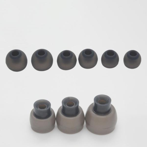 6 個のイヤフォンチップ耳栓シリコンイヤーパッドクリアサウンド小中大インイヤー人間工学に基づいたデザインイヤフォンチップイヤーキャップ