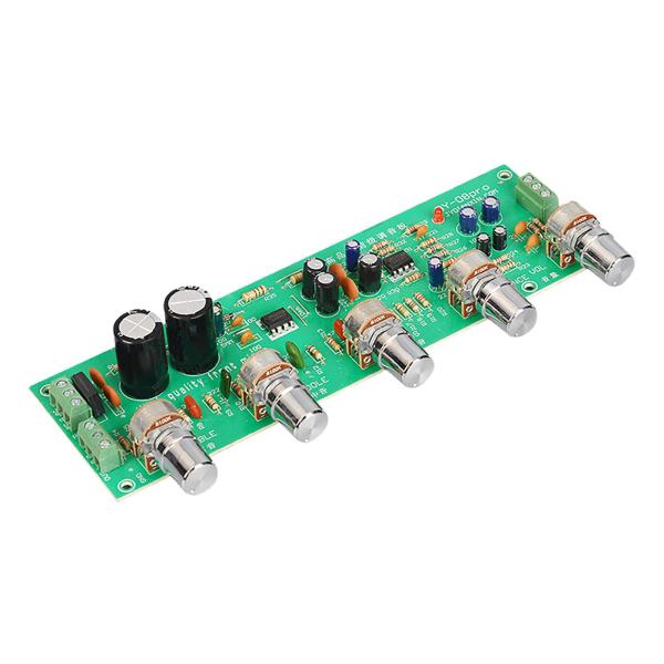 オーディオ プリアンプ アンプボード 調整可能 交換用 組み立て済みボード デュアル 12-15V トーンコントロール付き 7.6x2