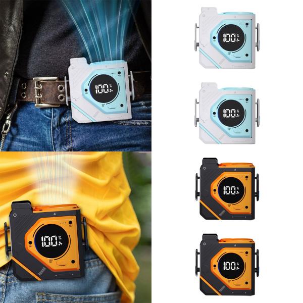 ウエストファン 丈夫で使いやすい ハンドヘルド冷却ファン アウトドア オフィス 釣り用 5000mAh ブルー