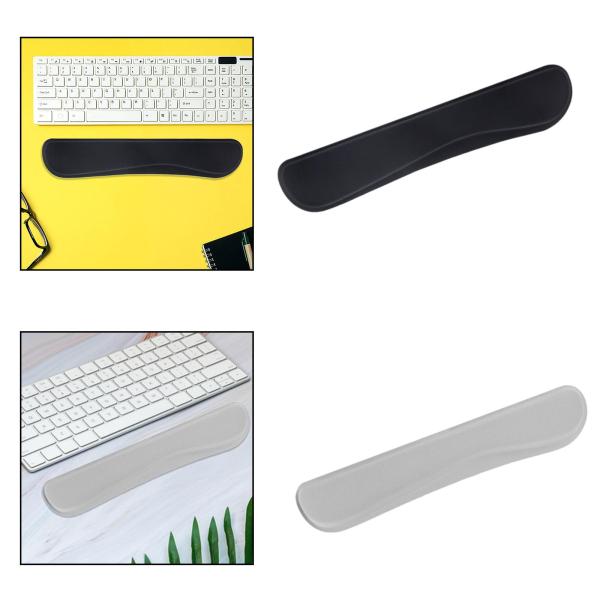 キーボード リストレストパッド キーボードアクセサリー 作業用 人間工学に基づいたデスク リストパッド ブラック