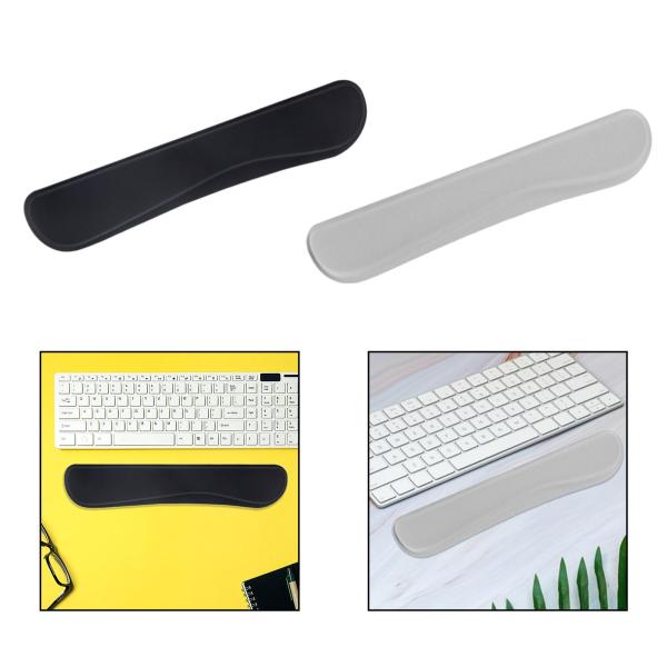 キーボード リストレストパッド キーボードアクセサリー 作業用 人間工学に基づいたデスク リストパッド ブラック