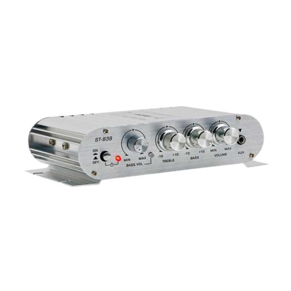 ミニアンプ 12V 80wx2 使いやすい高性能パワーアンプ 2.1チャンネル