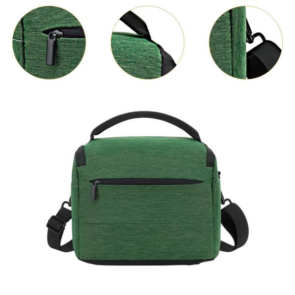 写真家用カメラバッグ 調節可能なコンパートメント 防水カメラポーチ グリーン