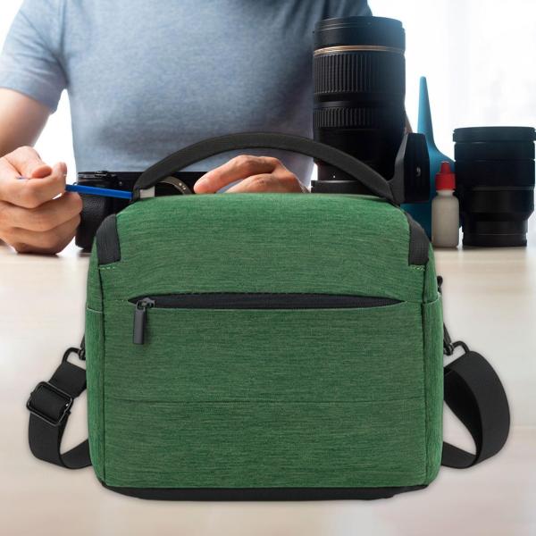 写真家用カメラバッグ 調節可能なコンパートメント 防水カメラポーチ グリーン