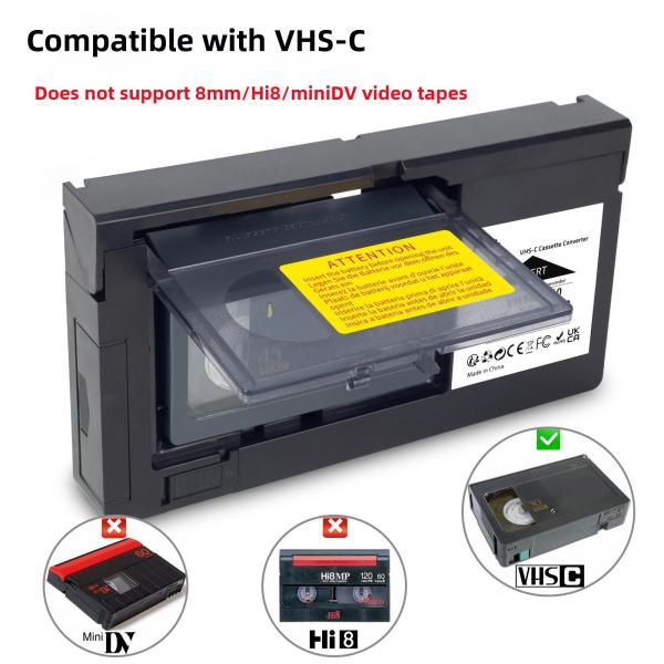  カセット アダプター 12mm  -c から VHS VHS テープ VHS からデジタルへの変換 カムコーダー用 Min