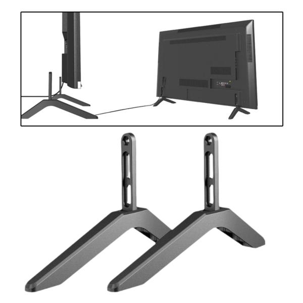 2xテレビスタンドテレビ脚リビングルームデスクトップブラケットインストールが簡単なテレビ台座足ブラックベッドルームサポートギフト交換