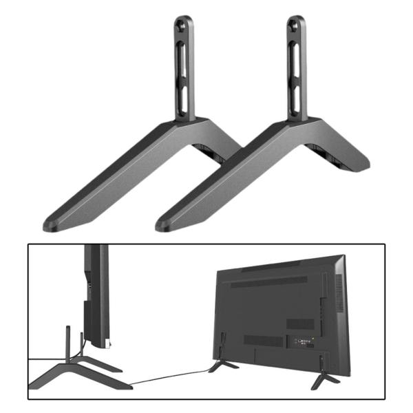 2xテレビスタンドテレビ脚リビングルームデスクトップブラケットインストールが簡単なテレビ台座足ブラックベッドルームサポートギフト交換